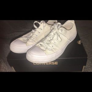 Solid White Converse Size 7